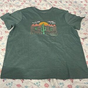 NWT Wrangler Western Shirt Large Green SS Cactus Country Kohl’s